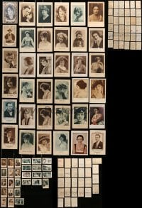6h008 LOT OF 63 SPANISH ADVERTISING CARDS 1920s-1930s portraits of silent actors & actresses!!