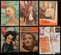 6h061 LOT OF 6 FILMSKI SVET YUGOSLAVIAN MAGAZINES 1950s-1960s Grace Kelly, James Dean & more!