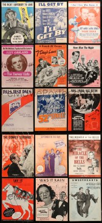 6h312 LOT OF 15 SHEET MUSIC 1930s-1940s great songs from a variety of different movies!