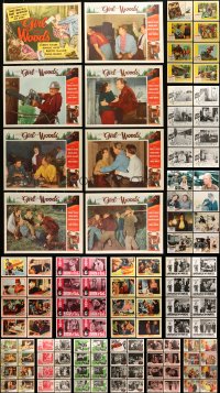 6h182 LOT OF 136 LOBBY CARDS 1950s-1960s complete sets of 8 cards from 11 different movies!