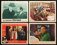 6h251 LOT OF 4 LOBBY CARDS FROM EDWARD G. ROBINSON MOVIES 1940s-1950s from four different movies!