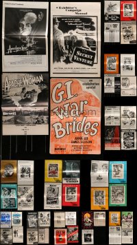 6h261 LOT OF 51 UNCUT PRESSBOOKS 1950s-1970s advertising for a variety of different movies!
