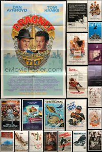 6h103 LOT OF 93 FOLDED ONE-SHEETS 1970s-1980s great images from a variety of different movies!