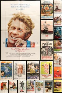 6h142 LOT OF 44 FOLDED ONE-SHEETS 1950s-1970s great images from a variety of different movies!