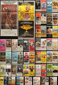 6h161 LOT OF 60 FOLDED AUSTRALIAN DAYBILLS 1950s-1980s great images from a variety of movies!