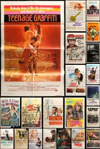 6h112 LOT OF 81 FOLDED ONE-SHEETS 1950s-1990s great images from a variety of different movies!
