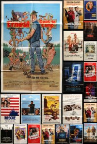 6h143 LOT OF 42 FOLDED ONE-SHEETS 1970s-1990s great images from a variety of different movies!