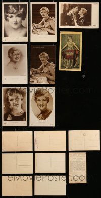 6h010 LOT OF 8 LAURA LA PLANTE GERMAN AND FRENCH POSTCARDS AND SPANISH ADVERTISING CARD 1920s-30s