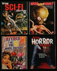 6h046 LOT OF 4 BRUCE HERSHENSON HORROR/SCI-FI SOFTCOVER MOVIE BOOKS 2000s color poster images!