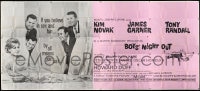 6j001 BOYS' NIGHT OUT 24sh 1962 James Garner, Tony Randall, Kim Novak, if you believe in sex & fun!