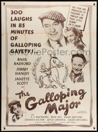 6j012 GALLOPING MAJOR 2sh 1951 English horse racing, 300 laughs in 85 minutes of galloping gayety!