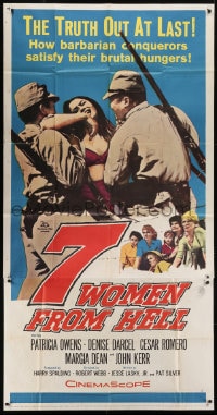 6j506 7 WOMEN FROM HELL 3sh 1961 Patricia Owens is driven to shame in a World War II prison camp!