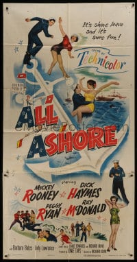 6j515 ALL ASHORE 3sh 1952 Mickey Rooney, Peggy Ryan, Navy musical, fun galore!