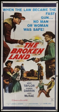 6j571 BROKEN LAND 3sh 1961 when the law became the fast gun, no man or woman was safe!