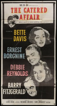 6j583 CATERED AFFAIR 3sh 1956 Debbie Reynolds, Bette Davis, Ernest Borgnine, Barry Fitzgerald