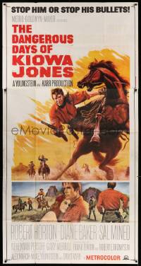 6j604 DANGEROUS DAYS OF KIOWA JONES 3sh 1966 art of Horton on horse, stop him or stop his bullets!