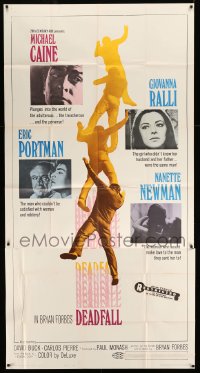 6j609 DEADFALL 3sh 1968 Michael Caine, Giovanna Ralli, directed by Bryan Forbes!
