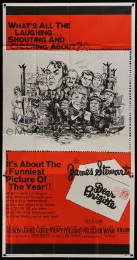 6j610 DEAR BRIGITTE 3sh 1965 Jimmy Stewart, Fabian, Brigitte Bardot, art of cast by Jack Davis!