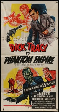 6j618 DICK TRACY VS. CRIME INC. 3sh R1952 detective Ralph Byrd vs the Phantom Empire, cool art!