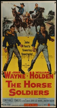 6j707 HORSE SOLDIERS 3sh 1959 art of U.S. Cavalrymen John Wayne & William Holden, John Ford