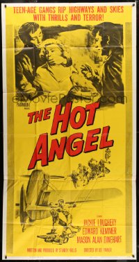 6j709 HOT ANGEL 3sh 1958 teenage hot rod rebel gangs rip highways & skies w/thrills & terror!
