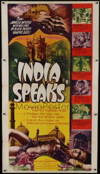 6j721 INDIA SPEAKS 3sh R1949 Richard Halliburton documentary showing all the wonders of India!