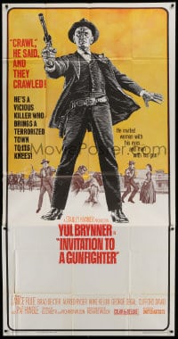 6j724 INVITATION TO A GUNFIGHTER 3sh 1964 vicious killer Yul Brynner brings a town to its knees!