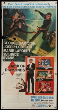 6j726 JACK OF DIAMONDS 3sh 1967 George Hamilton steals jewels & sexy women from Paris to New York!