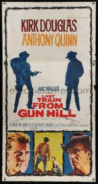 6j749 LAST TRAIN FROM GUN HILL 3sh R1964 Kirk Douglas, Anthony Quinn, directed by John Sturges!