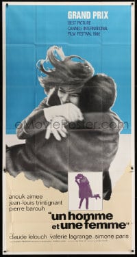 6j768 MAN & A WOMAN int'l 3sh 1966 different image & original Un homme et une femme title!