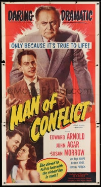 6j773 MAN OF CONFLICT 3sh 1953 Edward Arnold, in his lust for power he forgot the joy of living!