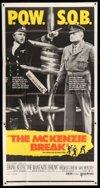 6j784 McKENZIE BREAK int'l 3sh 1971 Brian Keith in the ultimate World War II escape film!