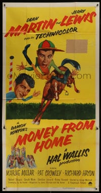 6j792 MONEY FROM HOME 3D 3sh 1954 Dean Martin with wacky horse jockey Jerry Lewis, Damon Runyon!