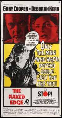 6j803 NAKED EDGE 3sh 1961 Gary Cooper, Deborah Kerr, Joseph Stefano, the man who wrote Psycho!