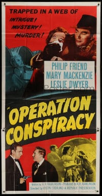 6j827 OPERATION CONSPIRACY 3sh 1957 they're trapped in a web of intrigue, mystery & murder!