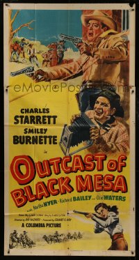 6j828 OUTCAST OF BLACK MESA 3sh 1950 Glenn Cravath art of Charles Starrett & Smiley Burnette!