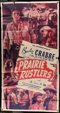 6j847 PRAIRIE RUSTLERS 3sh 1945 Buster Crabbe, Fuzzy St. John & Evelyn Finley!