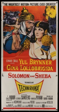 6j897 SOLOMON & SHEBA 3sh 1959 art of Yul Brynner with hair & super sexy Gina Lollobrigida!