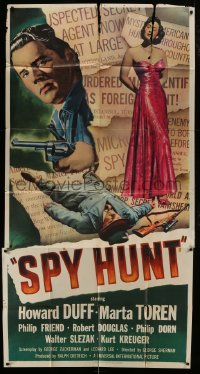 6j909 SPY HUNT 3sh 1950 zoo owner Howard Duff gets mixed up with sexy spy Marta Toren!