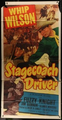 6j911 STAGECOACH DRIVER 3sh 1951 Whip Wilson with gun, Fuzzy Knight, Gloria Winters