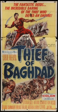 6j937 THIEF OF BAGHDAD int'l 3sh 1961 daring Steve Reeves does fantastic deeds & defies an empire!