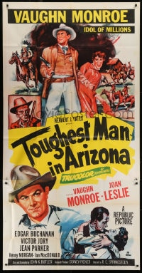 6j948 TOUGHEST MAN IN ARIZONA 3sh 1952 art of Vaughn Monroe, Idol of Millions & Joan Leslie!