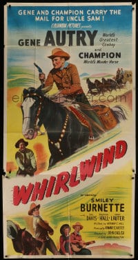 6j980 WHIRLWIND 3sh 1951 Gene Autry & Champion carry the mail for Uncle Sam, Smiley Burnette