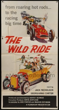 6j986 WILD RIDE 3sh 1960 from roaring hot rods to the racing big time, cool artwork!