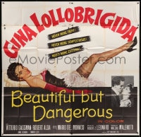 6j053 BEAUTIFUL BUT DANGEROUS 6sh 1957 wonderful full-length art of sexy Gina Lollobrigida!