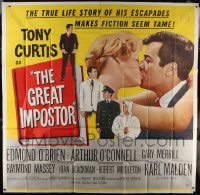 6j075 GREAT IMPOSTOR 6sh 1961 Tony Curtis as Waldo DeMara, who faked being a doctor, warden & more!