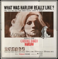6j080 HARLOW 6sh 1965 super close up of Carroll Baker as the star who didn't know when to stop!