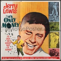6j086 IT'S ONLY MONEY 6sh 1962 wacky private eye Jerry Lewis, it's only his richest riot of roars!