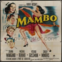6j094 MAMBO 6sh 1954 art of top stars including Michael Rennie & full-length sexy Silvana Mangano!