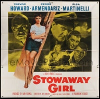 6j096 MANUELA 6sh 1957 Trevor Howard, Pedro Armendariz, Elsa Martinelli is the Stowaway Girl!